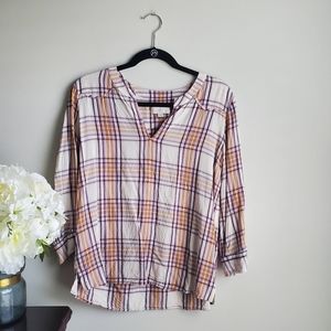 Loft Plaid Top